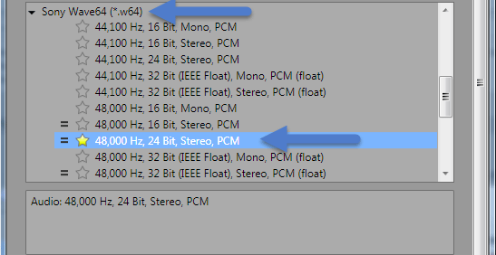 Selecting Audio for Blu-ray