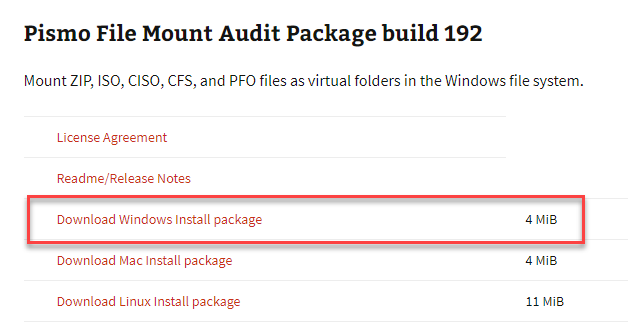 pizmo file mount audit package