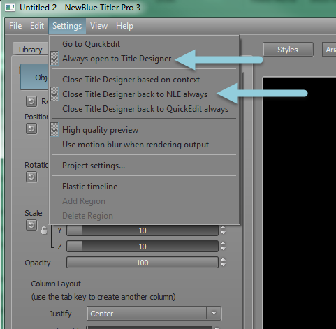 how to add new blue titler pro 5 to timeline